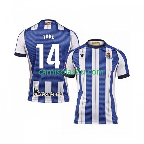 Camisolas de futebol Real Sociedad Takefusa Kubo 14 Equipamento Principal 2025/26 Manga Curta Camisolas de futebol Real Sociedad Takefusa Kubo 14 Equipamento Principal 2025/26 Manga Curta